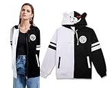 Unpifolov Black White Bear Hoodies Sweatshirts Anime Cosplay Zipper Jacket Unisex Long Sleeve Coat Uniform With Badge L