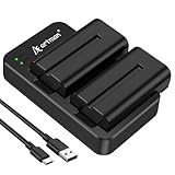 Artman NP-F550 Battery 2-Pack 2900mAh and USB Dual Charger for Sony NP F550 F570 F530 F330 F970 F960 F950 F930 F770 F750, CCD-SC55, TR516 TR716 TR818 TR910 TR917, LED Lights, Monitors, Camera Sliders