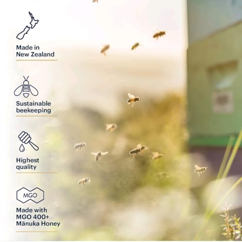 Image of Manuka Health Manuka Honey Cough Drops - 58 Natural Lemon & Ginger Flavored Throat Lozenges Infused with Raw Manuka Honey and Vitamin C for Immune Support