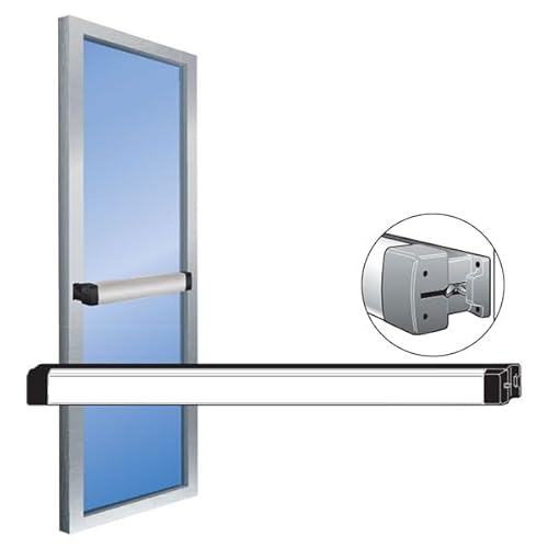 Pacific Doorware Panic Exit Device - Narrow Stile 8800 Rim Type Similar to Adams Rite 8800 Series. Aluminum with Star Wheel Half Turn Hex Dogging, Medium Duty, 36" Door Size