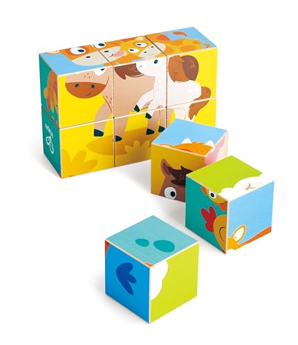 Image of Hape Farm Wooden Blocks Puzzle