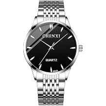 MASTOP Mens Fashion Quartz Watches Classic Luxury Dress Wrist Watch with Stainless Steel Band Watches