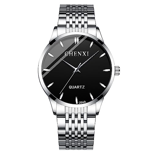 MASTOP Mens Watches Fashion Business Analog Quartz Watches Classic Dress Wrist Watch Luxury Full Steel Watches