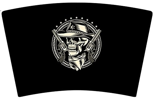 Mugzie brand 16-Ounce Cocktail Shaker with Insulated Wetsuit Cover - Sheriff Skull