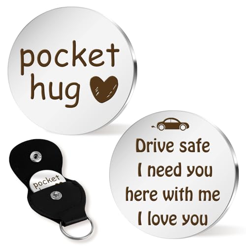 Image of Drive Safe Gift for Him Gifts Pocket Hug I Love You Gifts for Boyfriend Husband Dad Couple Gift Birthday for Boyfriend Ideas for Dad Mom Sister Daughter Son Presents Favor Easter Basket Stuffers