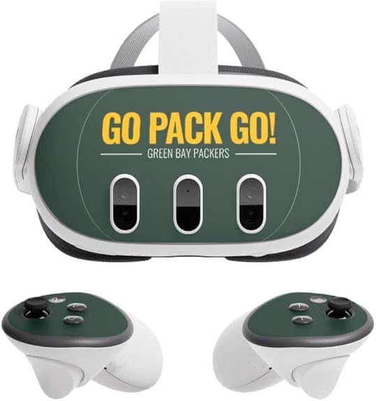 Skinit Decal Gaming Skin Compatible with Meta Quest 3 - Officially Licensed NFL Green Bay Packers Team Motto Design