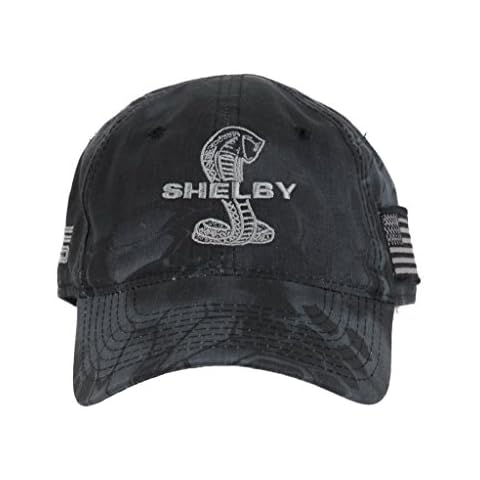 Shelby Black Camo Cap Hat | Officialy Licensed Shelby® Product | Adjustable, One-Size Fits All, Black, Large Cover