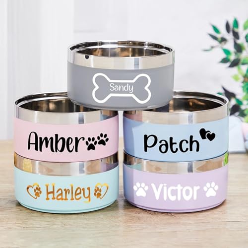 WOMB Hundenapf Personalisiert,Hundenapf Mit Namen,hundenapf Kleine Hunde,katzennapf Edelstahl (16CM)