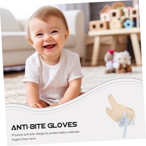 Baby Finger Sucking Guard Gloves for Infants 1 Pair Soft and Breathable Mittens Anti-Scratch Thumb Protection for Newborn Boys and Girls Prevents Thumb Sucking for 0-3 Months3