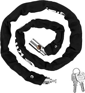 jind Bike Chain Locks, Heavy Duty Bicycle Lock with 2 Keys,Anti-Theft Waterproof High Security Chain Lock for Bike, Motorcycle, Door, Fence, Gate, Bicycle, Scooter