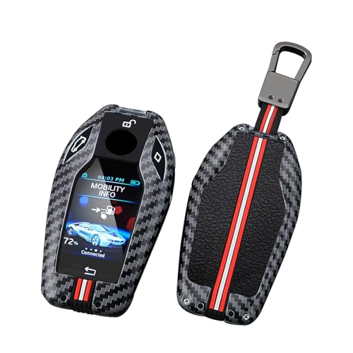 Coque de clé de voiture compatible avec BMW G30 G11 protection clé silicone métal