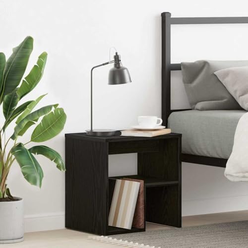 Table de chevet noire compacte pour optimiser les petits espaces de nuit - 2