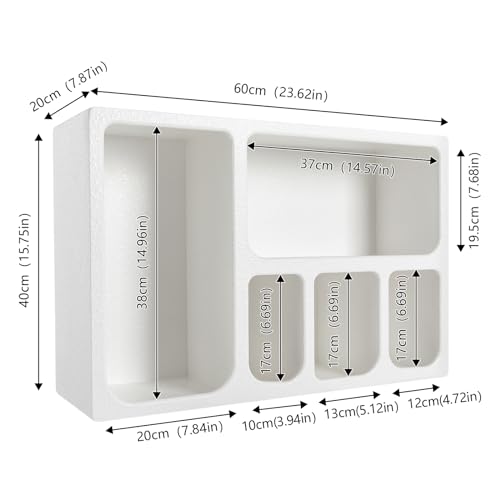 Étagère murale blanche en MDF robuste et design épuré pour décoration moderne - 3