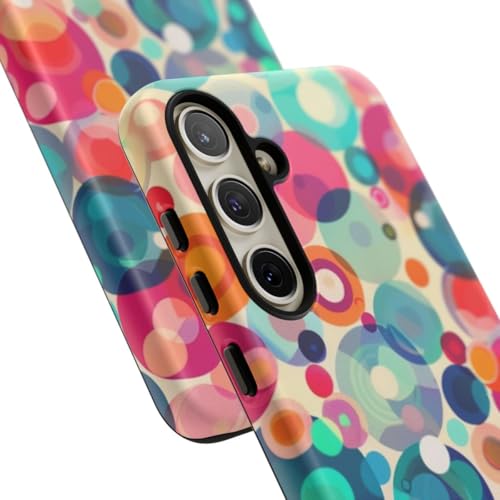 Coque Samsung Galaxy S24 Plus rigide mate à cercles colorés - 2