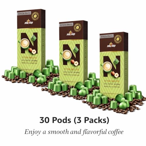 3-Pack Hazelnut Flavored Coffee Pods Compatible with Nespresso® Machines – Rich Aroma, Smooth Taste, 10 Pods per Pack (30 Total Pods) image 5
