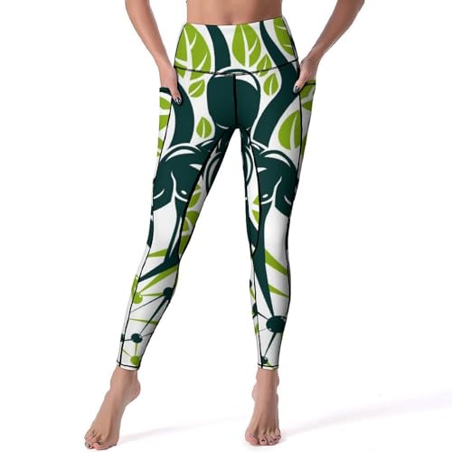 Pantalon de sport arbre mandala leggings pour fitness et jogging