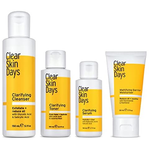 Clear Skin Days Complete Daily Care Bundle, Including - Clarifying Cleanser, Toner, Serum & Barrier Moisturiser Cover