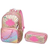 Kit Mochila Costas Estojo Duplo Lilica Ripilica Golden Pacific