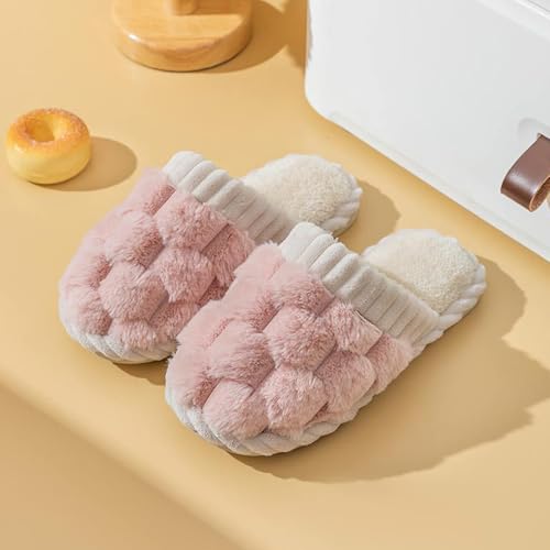 House Slippers for Woman Men Non Slip Plush Checkered Slipper Indoor Warm Cozy Winter Fuzzy Slippers Comfortable Casual Soft Slides2
