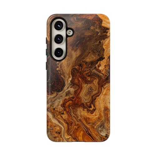 Coque Samsung S24 Plus marron haut de gamme rigide avec revêtement brillant anti-rayures