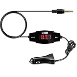 Pantalla LED: con pantalla LED fácil de leer y botones fáciles de usar para ajustar frecuencias FM entre 88.1 MHz a 107.9 MHz.