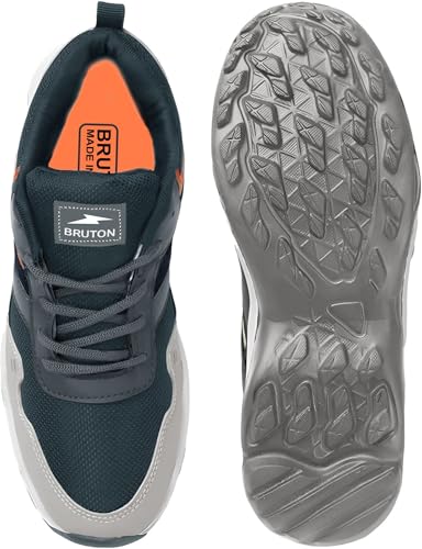 Image of BRUTON Sport Shoes Running Shoes for Men(SNEAKER-934-GRY-8 PT BAZ)