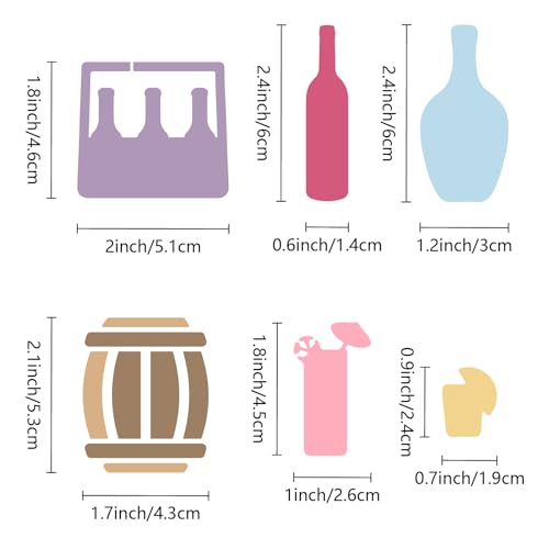 GORGECRAFT Glass Bottle Stencils Drink Beer Wine Juice Oktoberfest Metal Journal Stencil Stainless Steel Painting Template for Wood Burning Pyrography Engraving Journaling Scrapbooking 19x14cm - Image 3