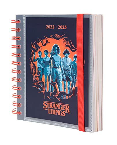 Grupo Erik: Diario Scuola 2022 2023 Stranger Things, diario scolastico giornaliero con 11 mesi, 16x14cm, diario scuola elementari o diario scuola medie, AEEDPM2201