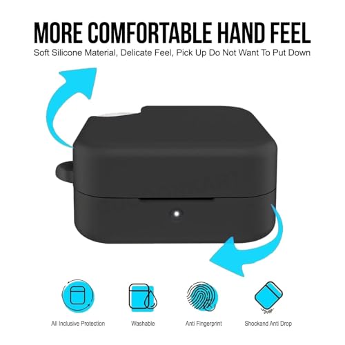 Image of Silicone Case Cover for CMF by Nothing Buds Pro 2 | Buds 2 | Buds 2 Plus (Black)