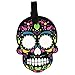 By Mexico Gepäckanhänger, Tag der Toten / Día de Muertos Designs, Schwarzer Totenkopf, Schwarzes Schädel Design