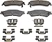 Wagner ThermoQuiet QC729 Ceramic Disc Pad Set With Installation Hardware, Rear