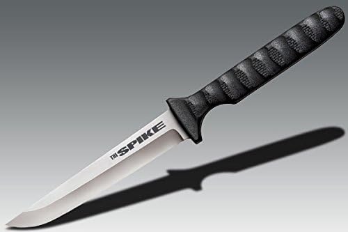 Cold Steel Cutlery 53NCC Drop Point Spike, Black Faux G-10 Handle, Plain w/ Sheath