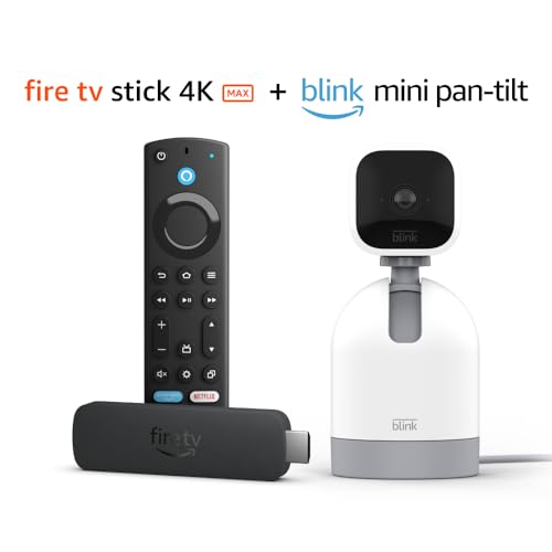 Image of Amazon Fire TV Stick 4K Max bundle with Blink Mini Pan-Tilt Camera