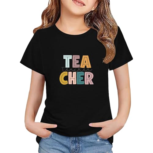 Toddler First Day of School Outfit Baby Girls Boys My Pre School Letter Print Crewneck Short Sleeve Kindergarten Tops