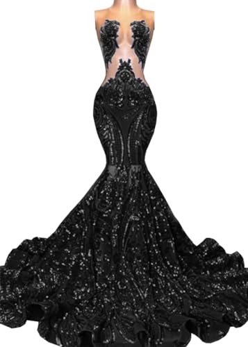 Sparkly Sequin Prom Dress Beaded Gala Celebrity Pageant Mermaid Evening Party Dress2