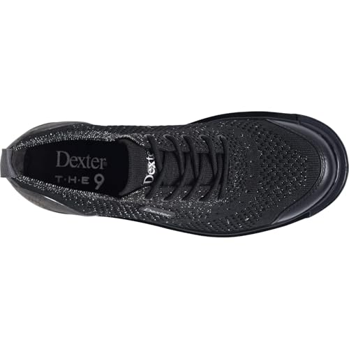 Image of Dexter Women's THE 9 Knit ST Bowling Shoe Black /Silver - Interchangeable Slide Soles and Heels - Made for Both Left and Right Handed Bowlers