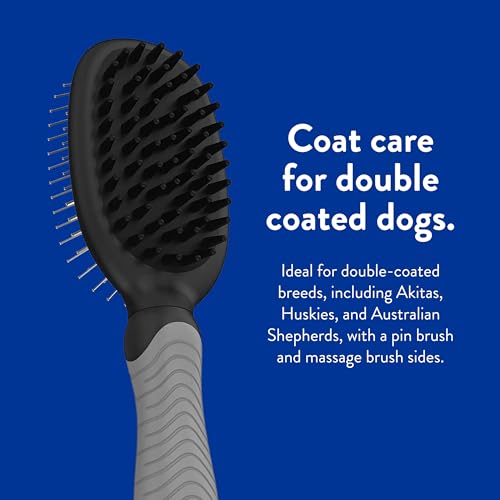 Image of WAHL Professional Animal Double Sided Bath Pin Brush for Dogs (#858477) - Pet Brush to Groom Dogs - For Akitas, Huskies & Australian Shepherds - Durable Dog Pin Brush