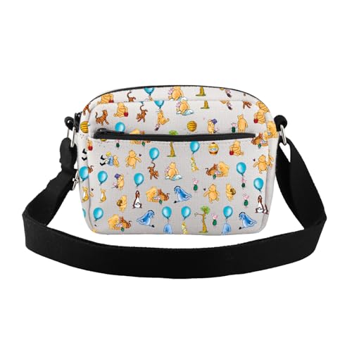 CMNIM Cartoon Bear Crossbody Purse Bear Lover Gifts for Women Friends Cartoon Fans Gift Funny Poor Bear Crossbody Travel Bag4