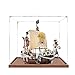 Produktbild Acryl-Vitrine für Lego 75639 Go Merry Piratenschiff-Bauset, transparente Vitrine, staubdichte Vitrine, kompatibel mit Lego 75639 (nur Vitrine) (Holzsockel 2 mm)