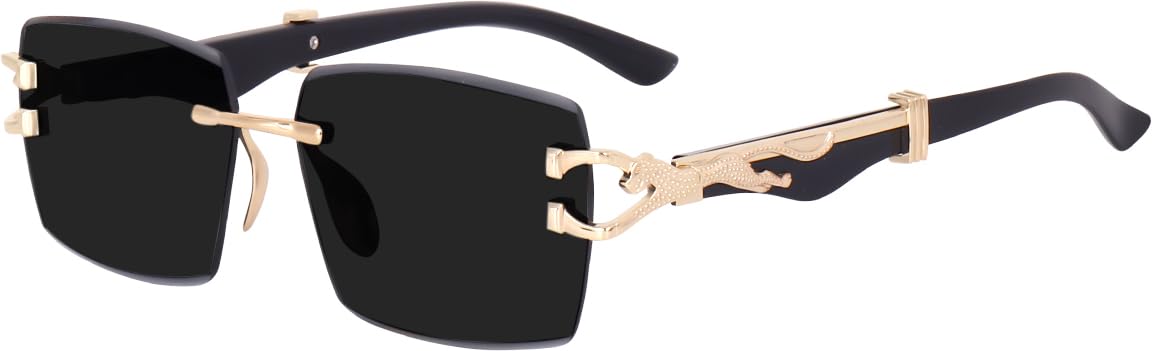 Legend Eyewear Retro Square, Spectacle Sunglasses (For Men & Women, Black) New Jaguar@Black
