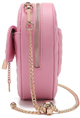lola mae Heart Shape Satchel Crossbody Purse for women Zip Around Shoulder Bag2