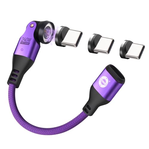 EndlesShine USB CCA_v^[ PD 240W 6C` 1pbN&3`bvAType-CR[h璼pCUSB C[dP[uA9s}Olbg[d USBC 90xA_v^[ 180&360] (p[v)