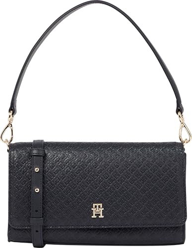 Tommy Hilfiger Monogram Shoulder Bag with Removable Crossbody Strap
