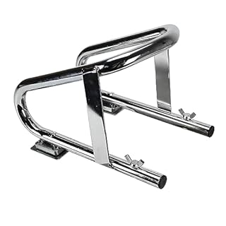 Extreme Max 5001.5763 Deluxe Chrome Motorcycle Wheel Chock - 5.5" Wide