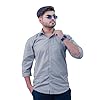 Sparrow Outfit Men’s Pure Cotton Regular Fit Shirt | Casual Wear Formal Shirts for Men and Boys | Spread Collar Long Sleeve Button Down Shirt for Office Parties Festival Special Occasions (Grey)