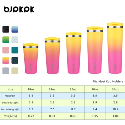 Image of BJPKPK 26 oz Coffee Tumbler with Straw, Insulated Stainless Steel Cup