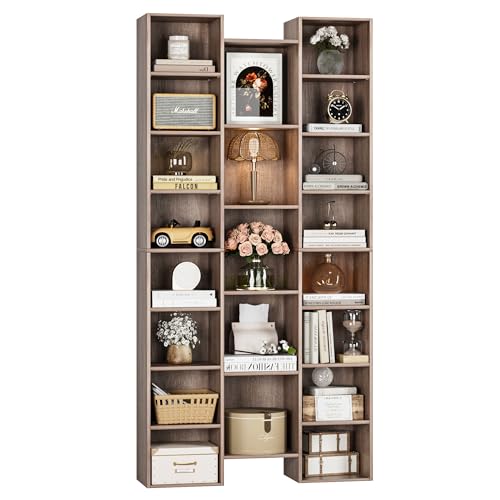 Fotosok CD RACK-OAK Triple Wide 8 Tier Media Storage Tower Rack thumb #6