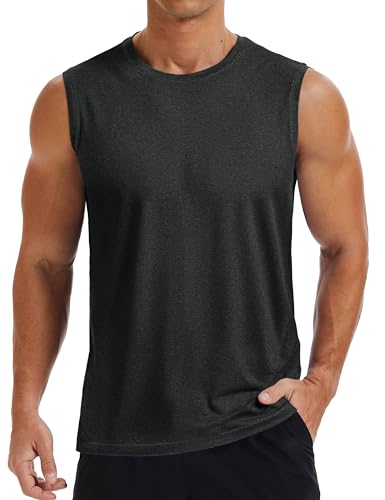 MAGCOMSEN Men's Tank Tops Moisture Wicking Workout Quick Dry Athletic Gym Muscle Running Sleeveless Shirts