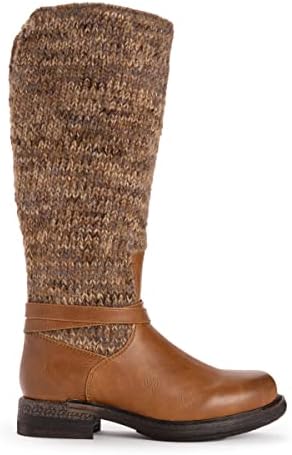 MUK LUKS Women's Logger Alberta Boots, Cognac, 7.5 | Image 5