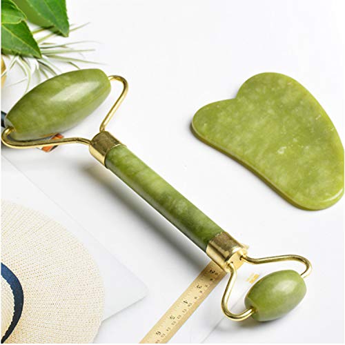 RAMWANS Gua Sha Set, Jade Roller for face, Jade Gua Sha Stone, Facial Tools, Guasha Tool for Face, Face Roller, Facial Roller, Gua Sha Jade, Gua Sha Facial Tool